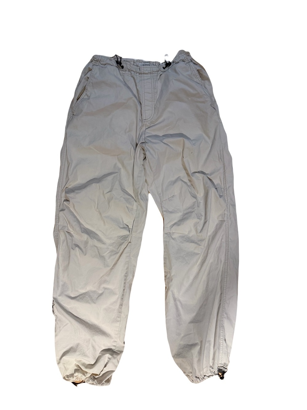Light beige Garage parachute Pants